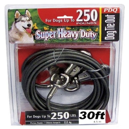 Pdq Q6830-000-99 30 Ft. Super Heavy Duty Dog Tie Out Cable